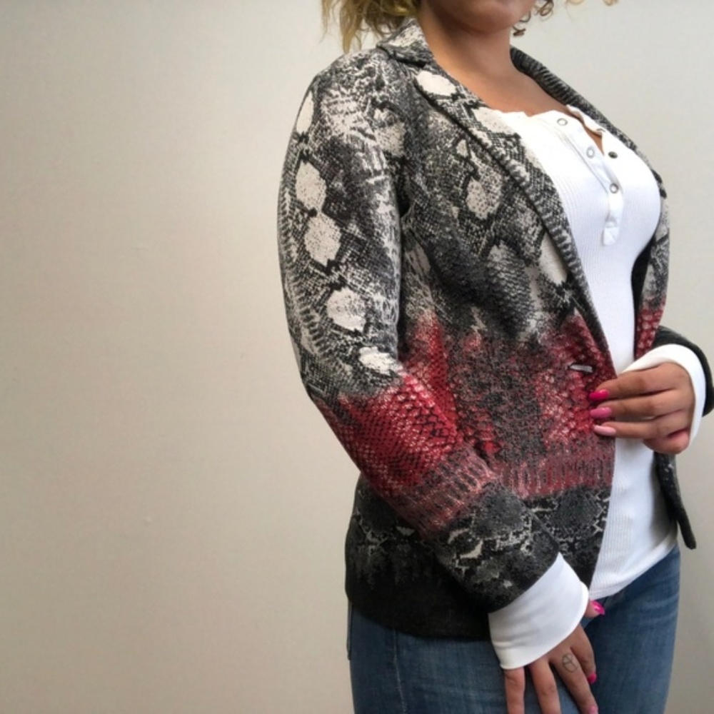 Yoana Baraschi Reptile Ombre Print Blazer  Womens